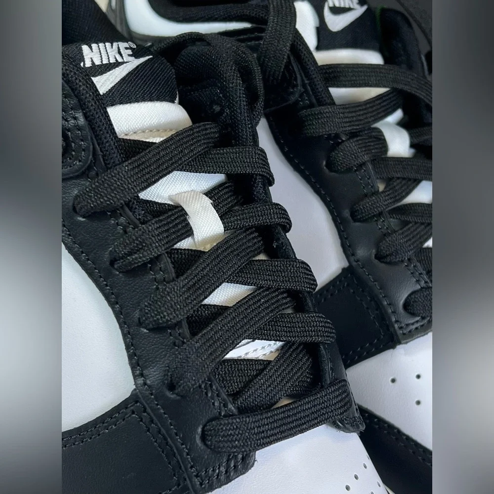 🆕 Nike Dunk Low Retro in White/White/Black Panda Men’s Size: 7 With Original Box - Picture 8 of 17
